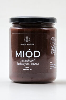 Miód z orzechami laskowymi i kakao 650g