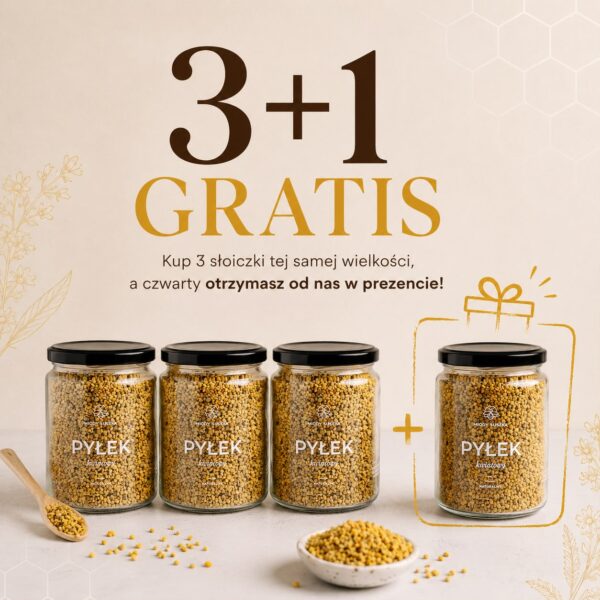 Pyłek pszczeli kwiatowy 3+1 GRATIS